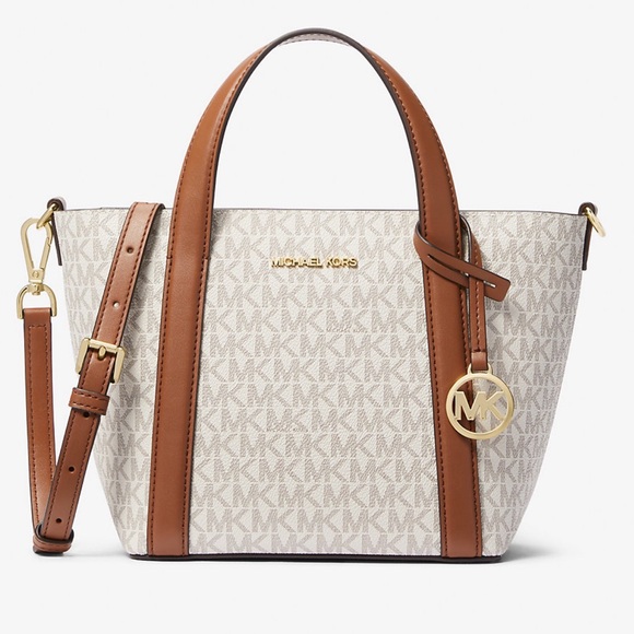Michael Kors Handbags - Michael Kors, Pratt, small signature logo tote bag, vanilla color